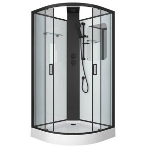 Душевая кабина Grossman Elegans 100х100 Черный / Прозрачное GR250