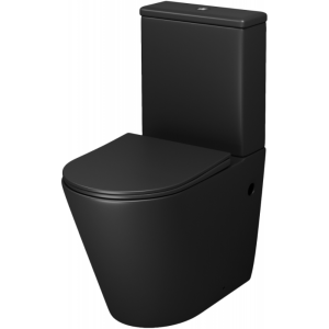 Унитаз-компакт Grossman Color с сиденьем микролифт Черный матовый GR-4480BMS