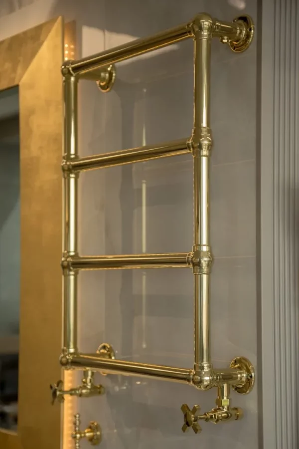Водяной полотенцесушитель Boheme Palazzo 75х50 4 перекладины Золото 719
