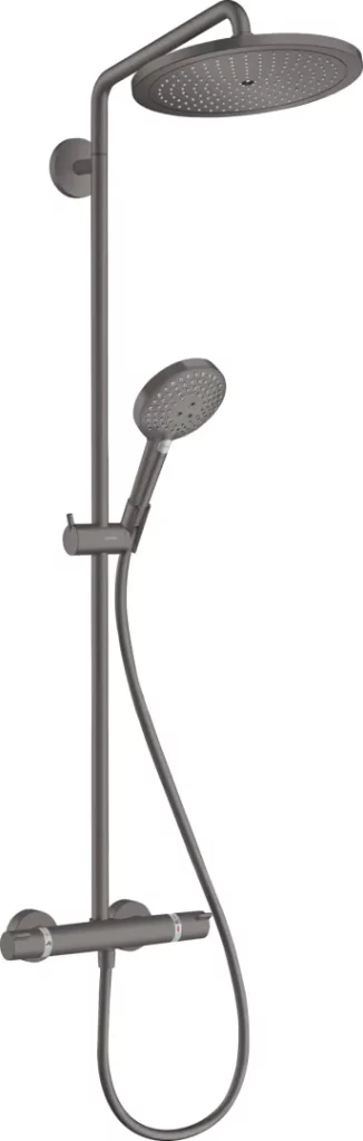 26890340 HG Croma Select S 280 1jet Showerpipe душевая система, шлиф. черный хром