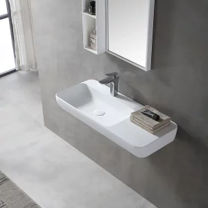 Раковина подвесная Vincea VWB 90х40 Solid Surface Белый матовый VWB-6S590MW